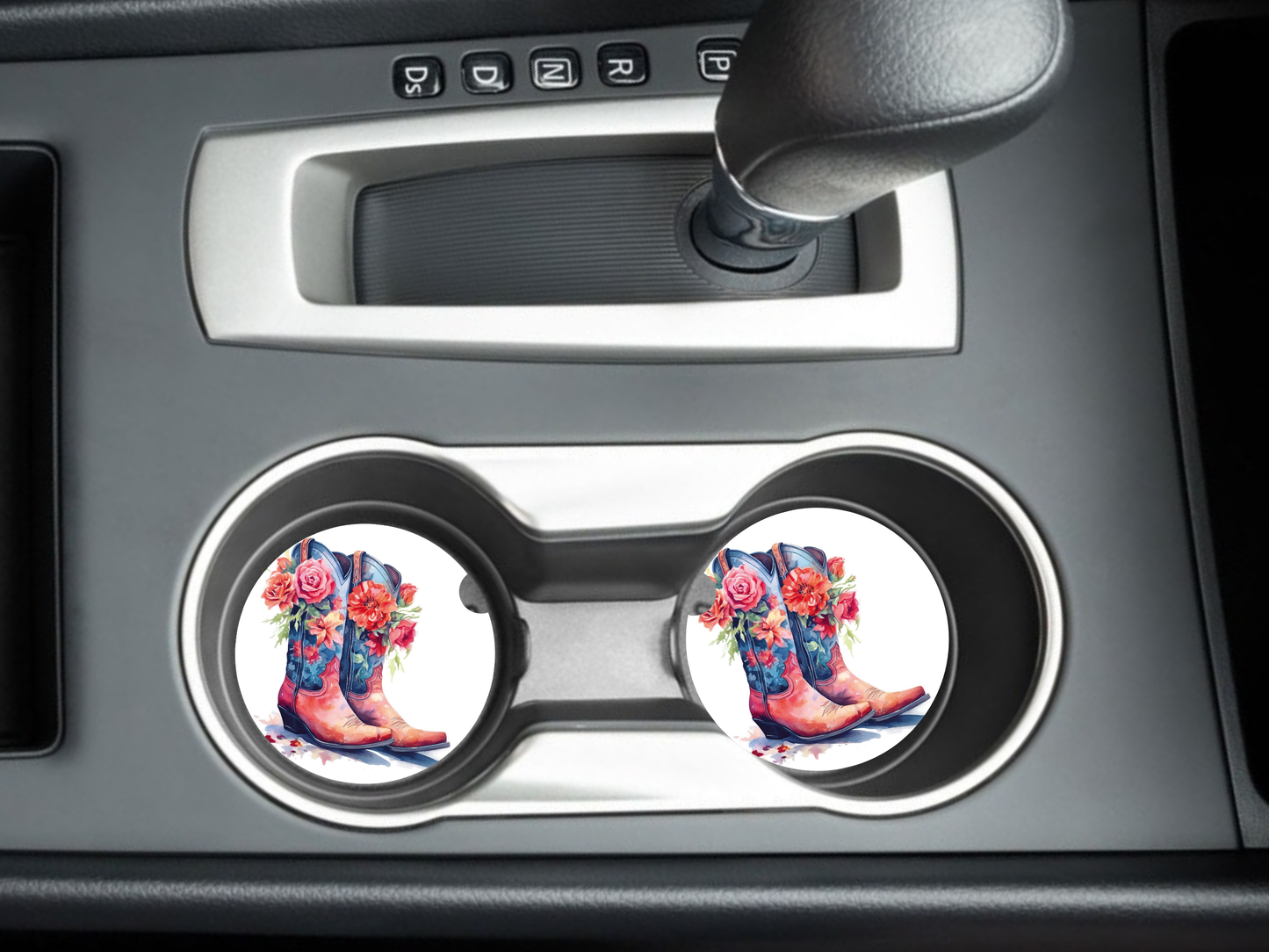 Cowboy Boots Car Coasters, neoprene material, car accessory
