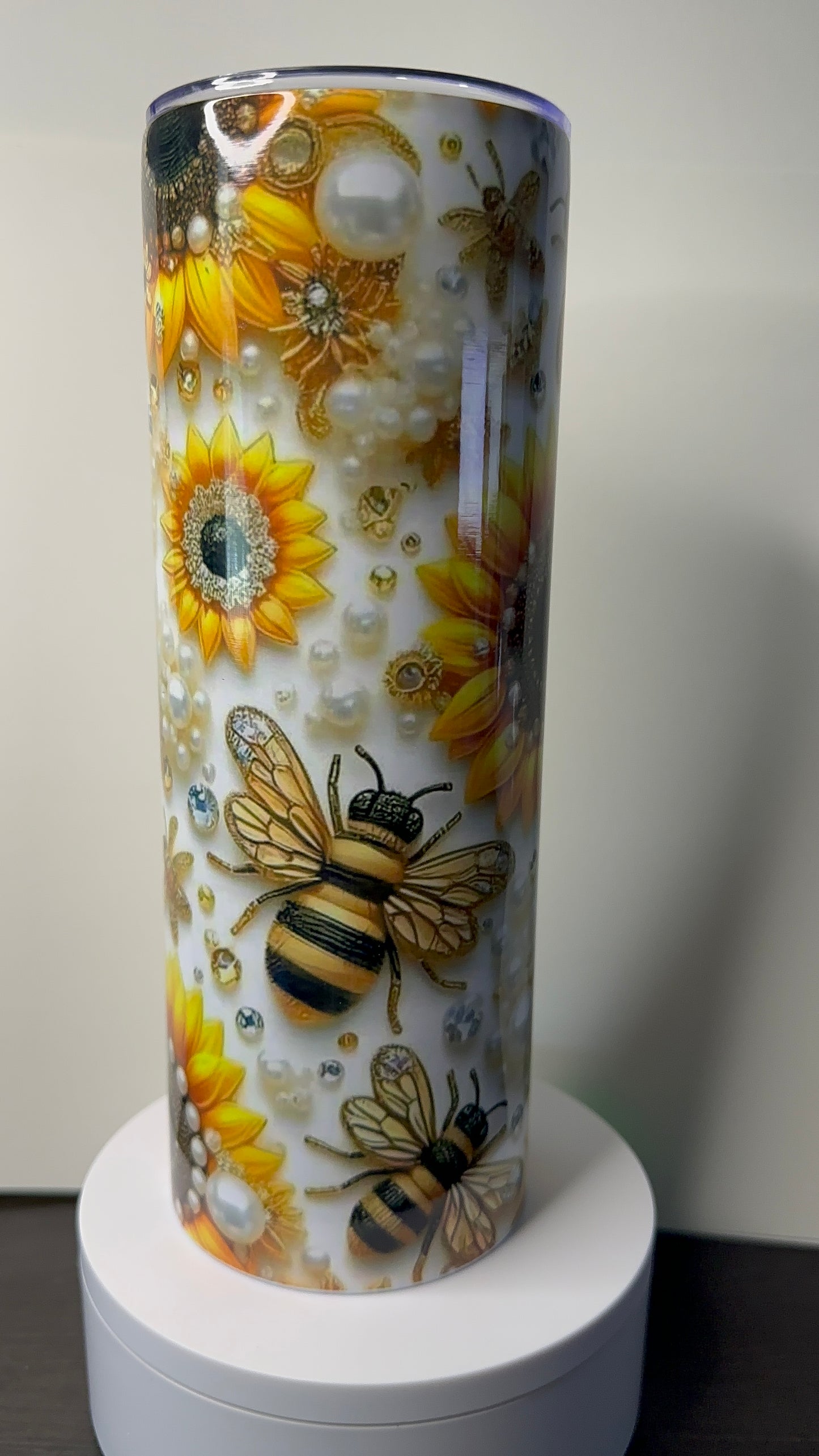 Strawberry Delight Custom Tumbler, 20 oz skinny tumbler, drinkware