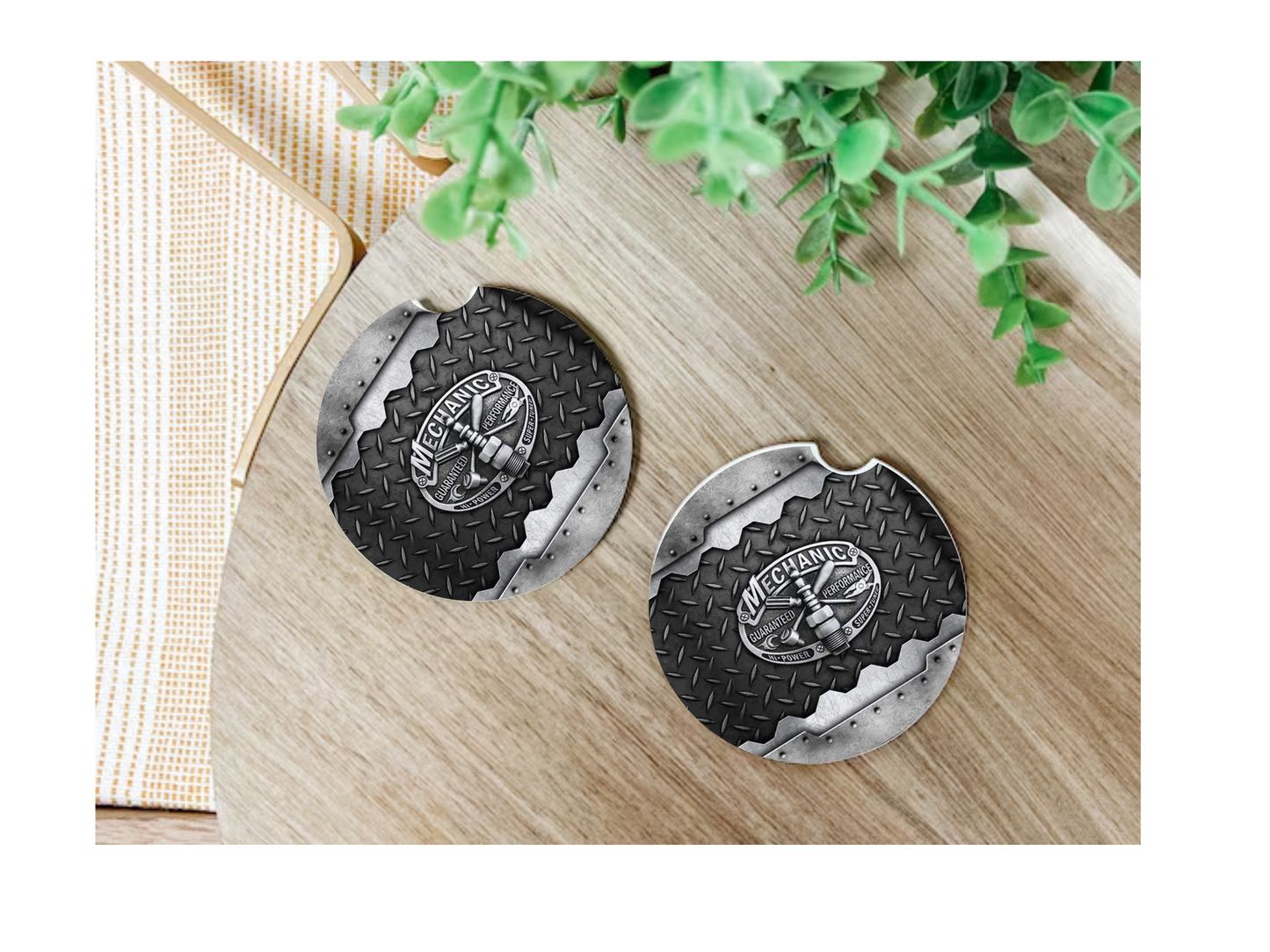 Mechanic Car Coasters, neoprene material, car accessory