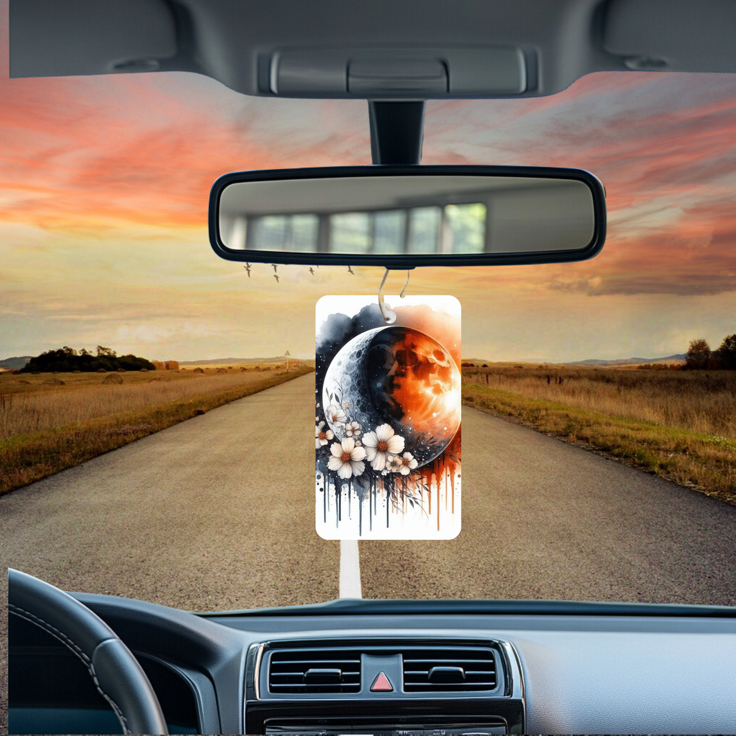 Moon & Sun Air Freshener, Green, Add your own scent!