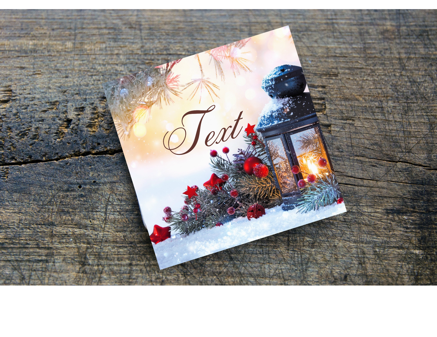 Holiday Lantern Home Coasters, Personalized, set of 4