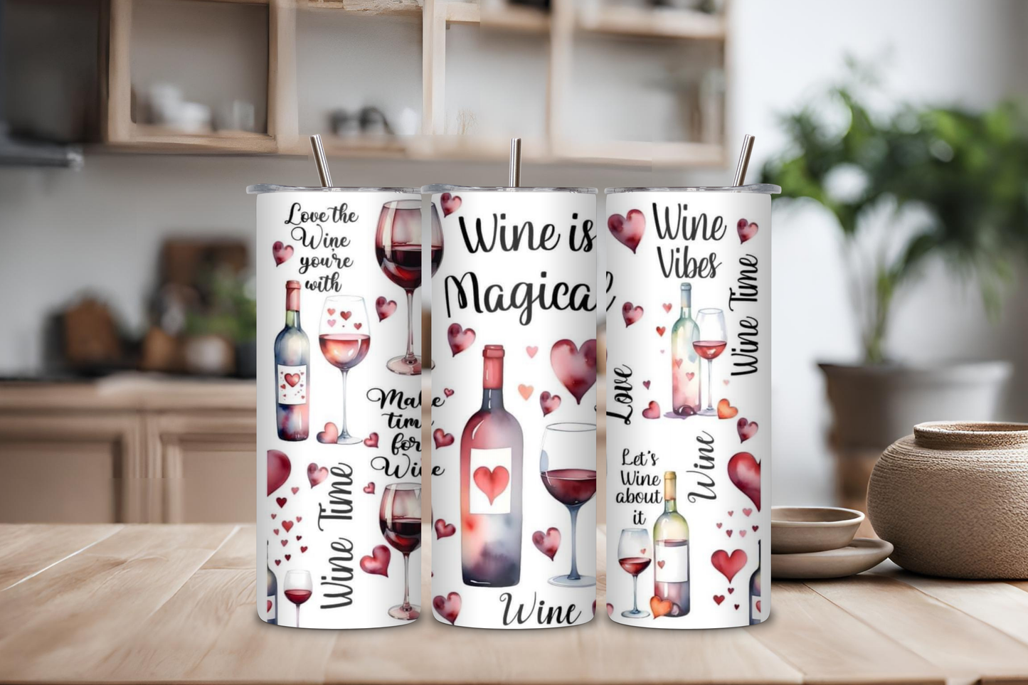 Wine Lovers Custom Tumblers, 20 oz skinny tumbler, drinkware
