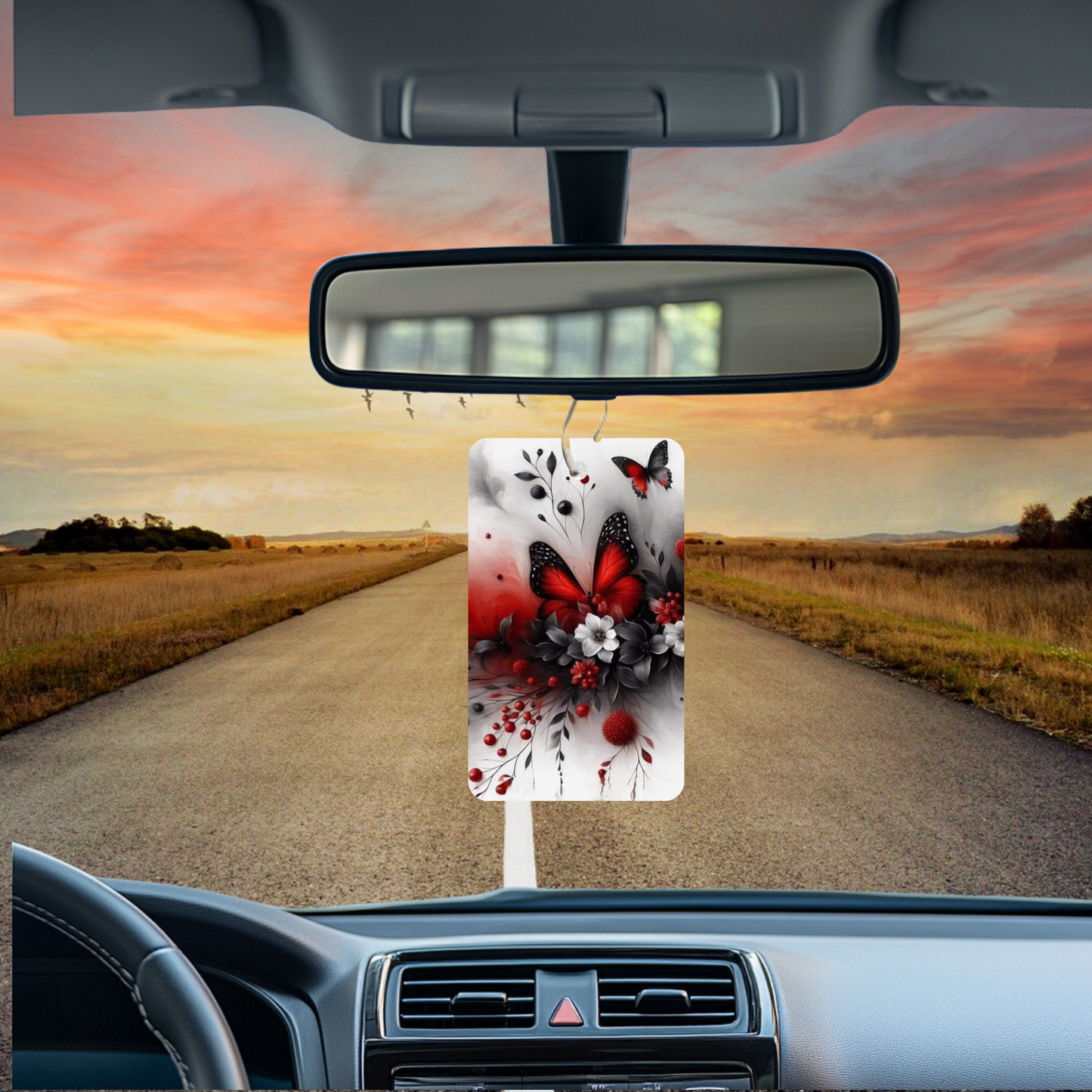 Butterfly Air Freshener, Red, Add your own scent!