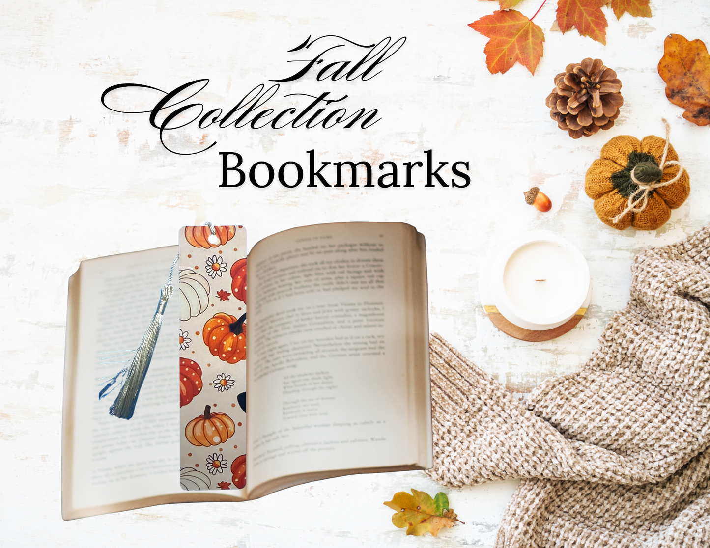 Fall Pumpkin Bookmark, book accessory