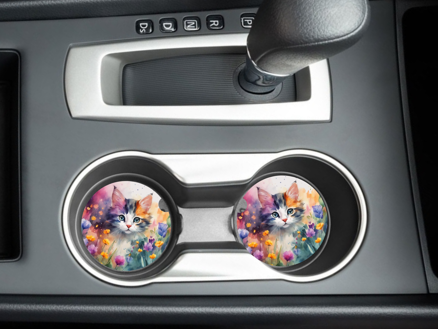 Cute Cat Car Coasters, neoprene material, car accessory