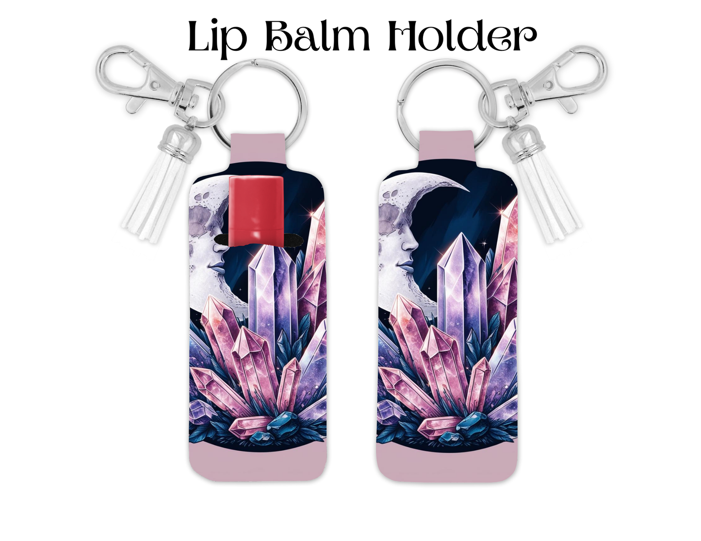 Half Moon & Crystal Lip Balm Holder
