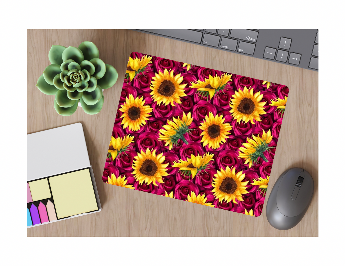 Sunflower Mouse Pad, Custom made, office accessory