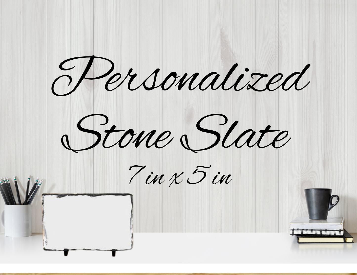 Rectangle Stone Slate, Personalized, 7" x 5" size