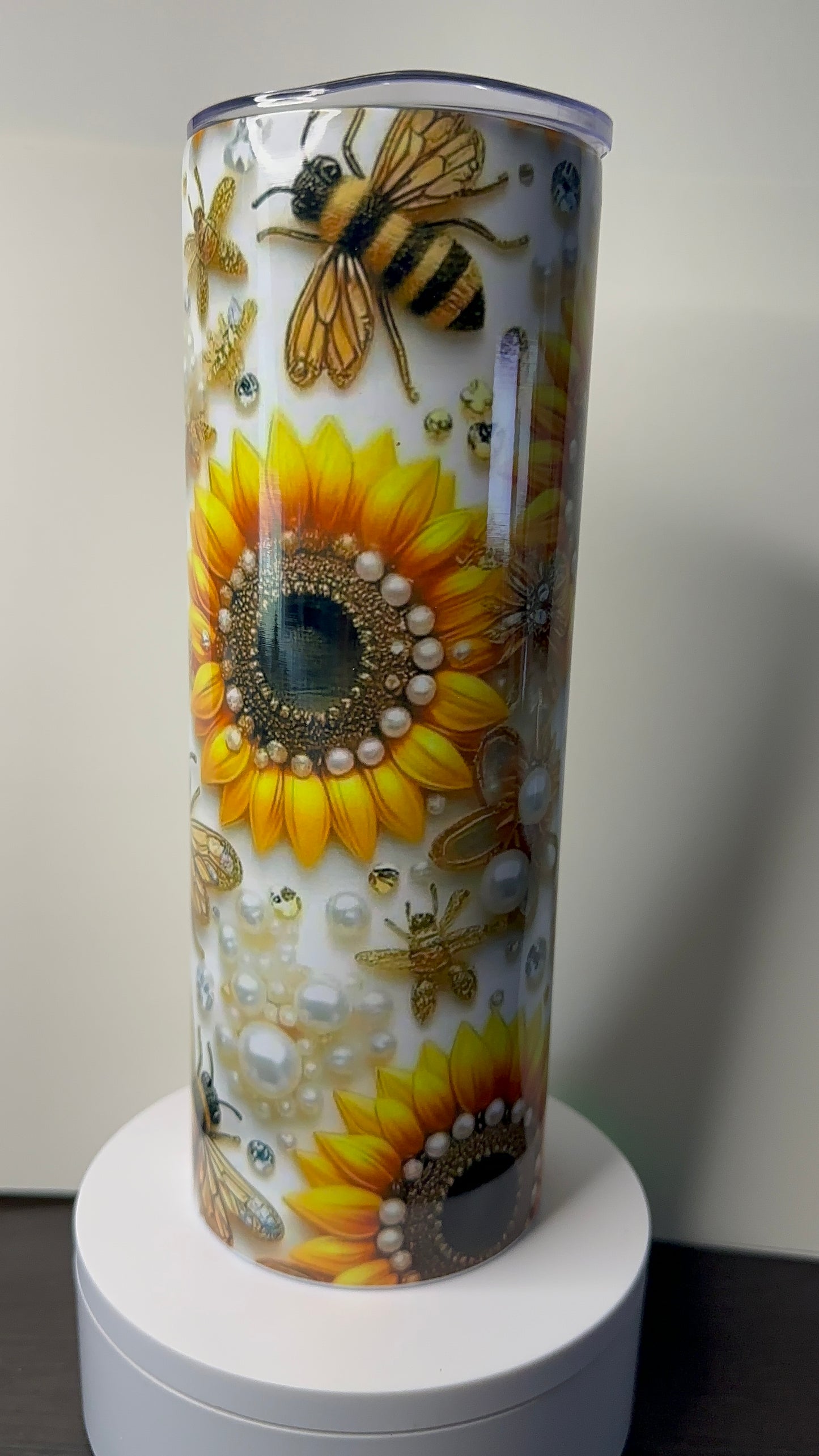 Strawberry Delight Custom Tumbler, 20 oz skinny tumbler, drinkware