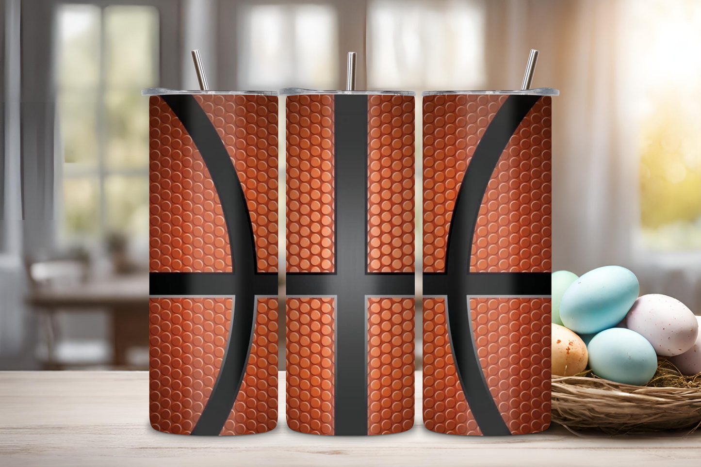 Baskeball Custom Tumbler, 20 oz skinny tumbler, drinkware