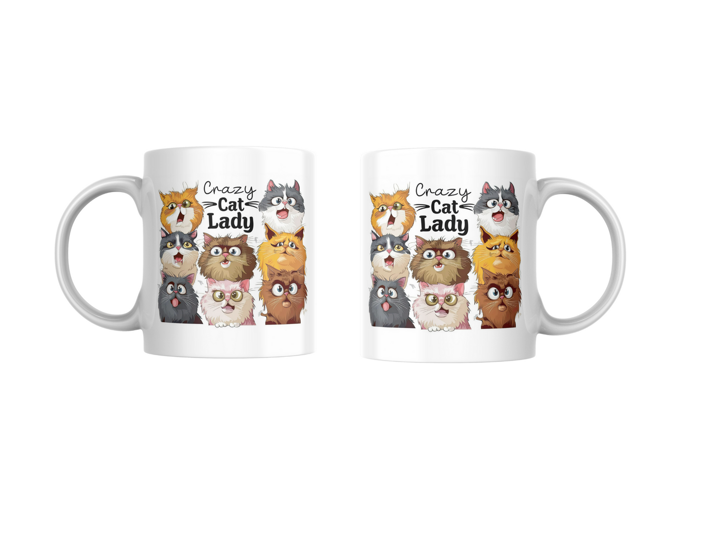 Crazy Cat Lady Mug, 11 oz mugs, drinkware