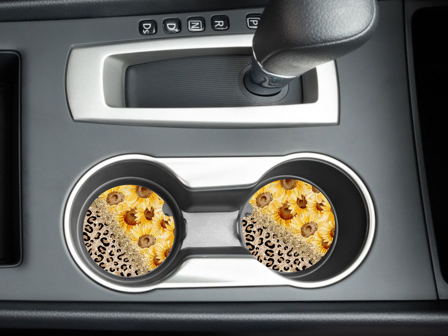 Sunflower Car Coaster, custom made, car accessory