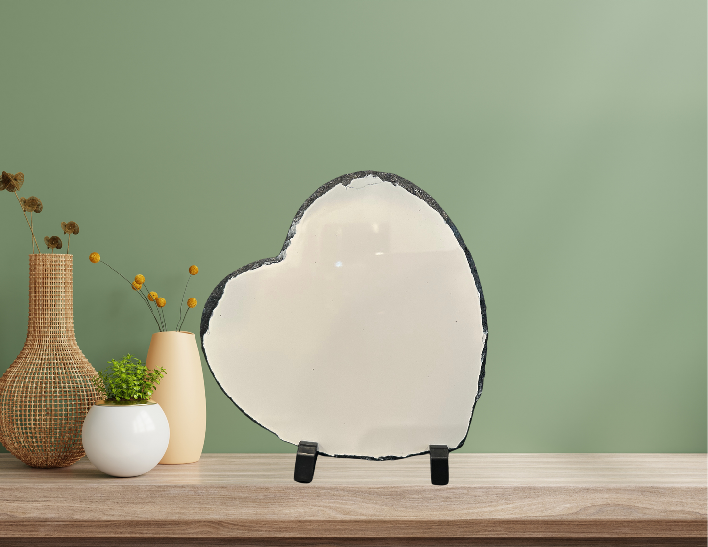 Heart Shape Stone Slate, Personalized, 7.7" x 7.7" size