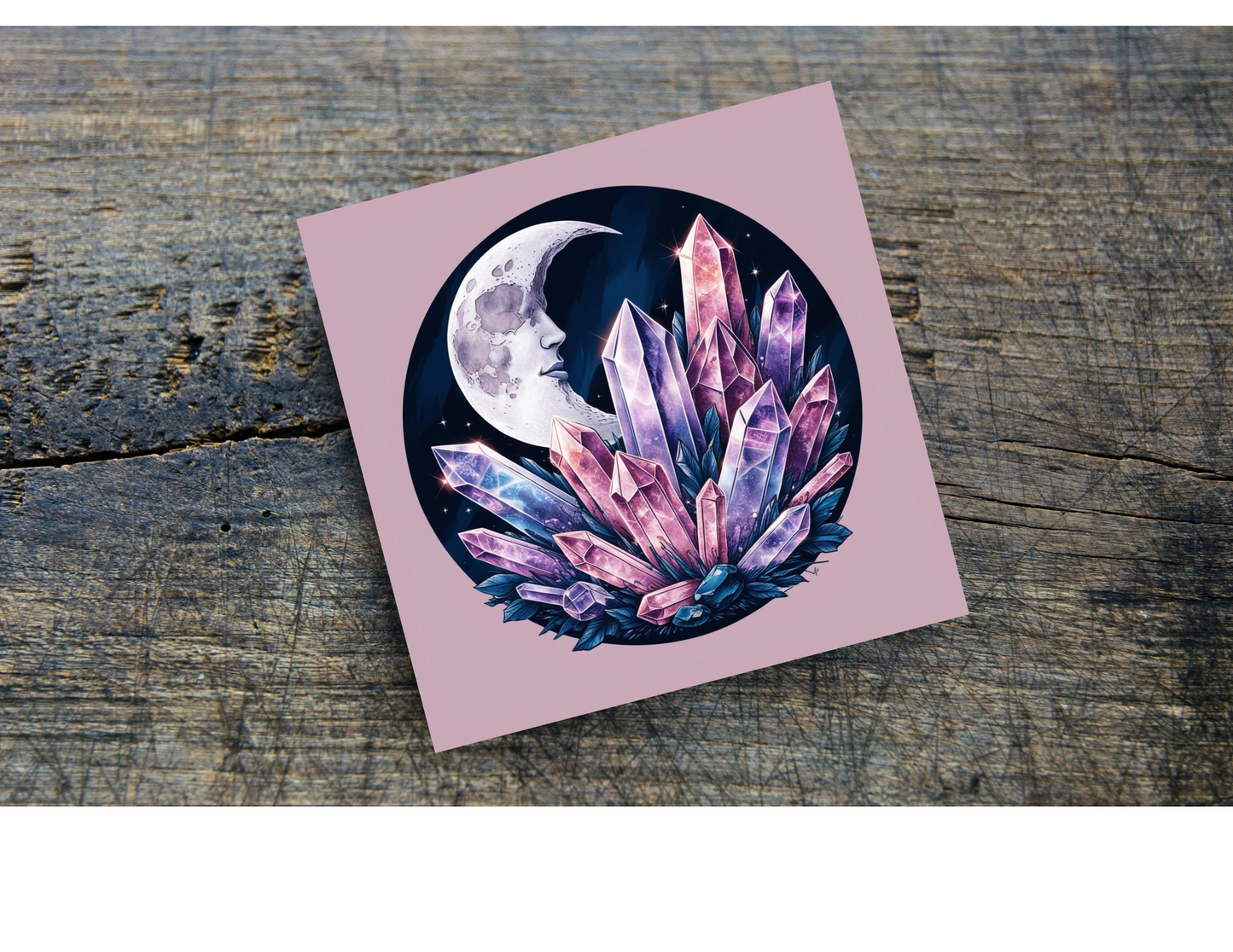 Crystals & Moon Home Coasters