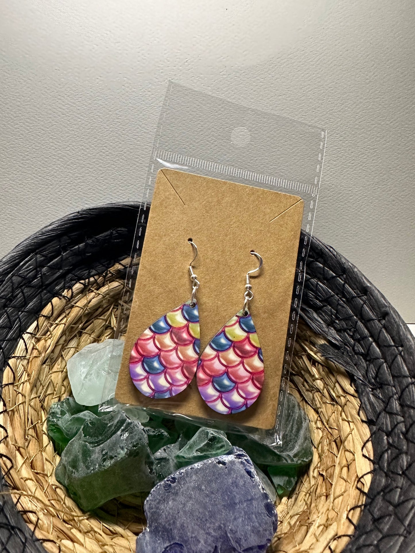 Mermaid Drop Earrings, custom made