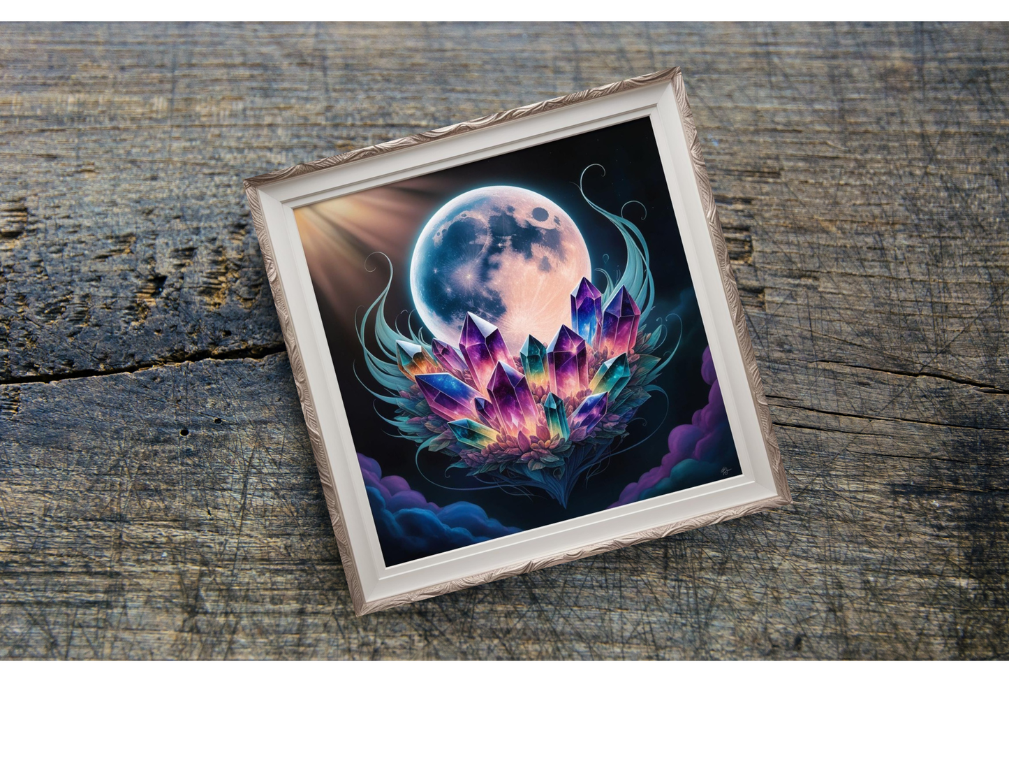 Crystals & Moon Home Coasters