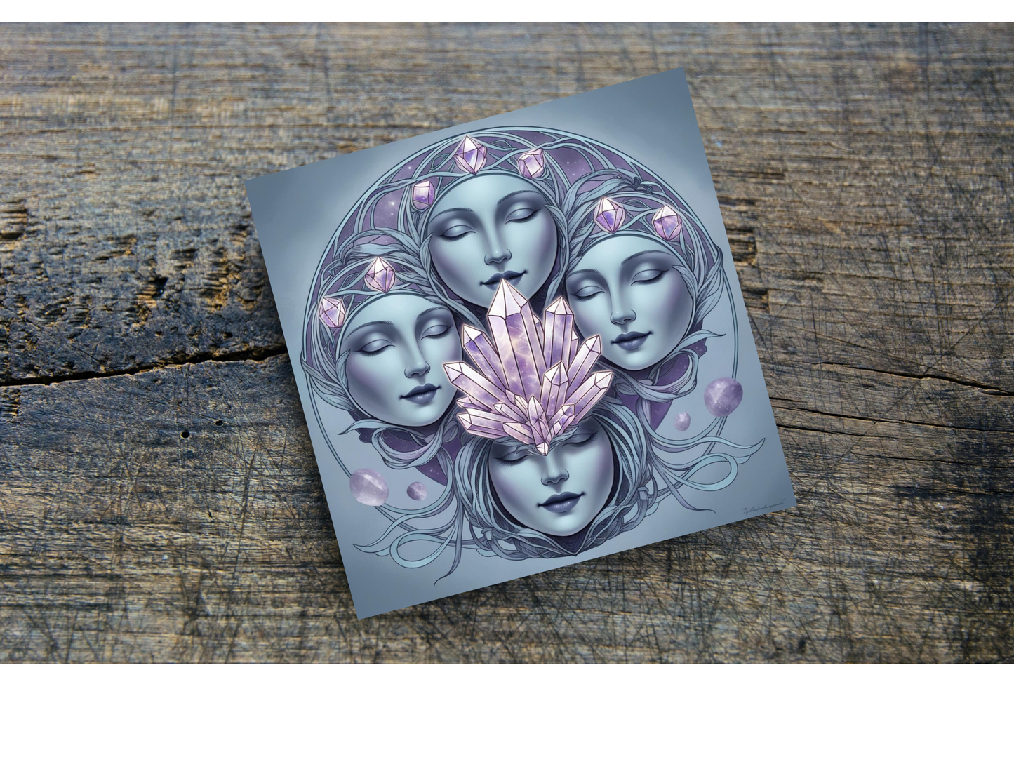 Crystals & Moon Home Coasters