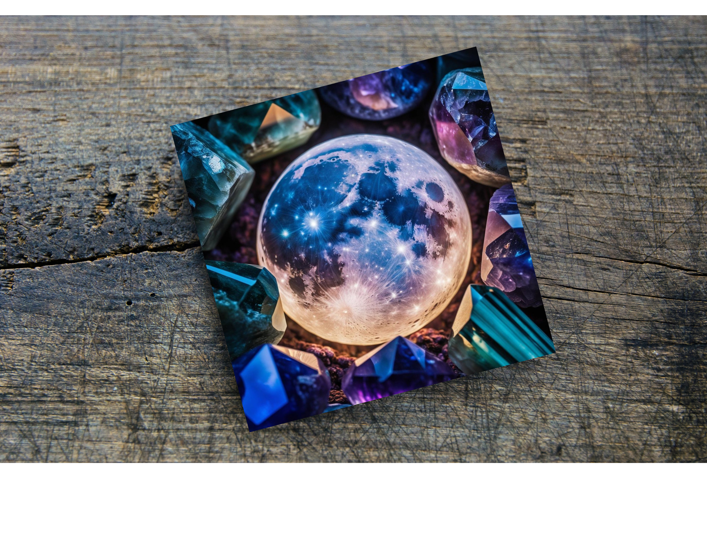 Crystals & Moon Home Coasters