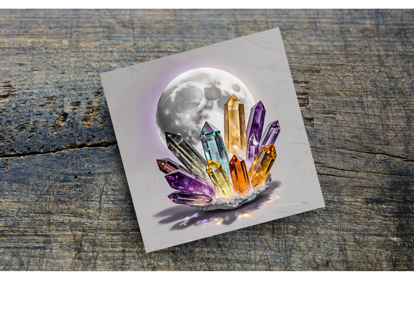 Crystals & Moon Home Coasters