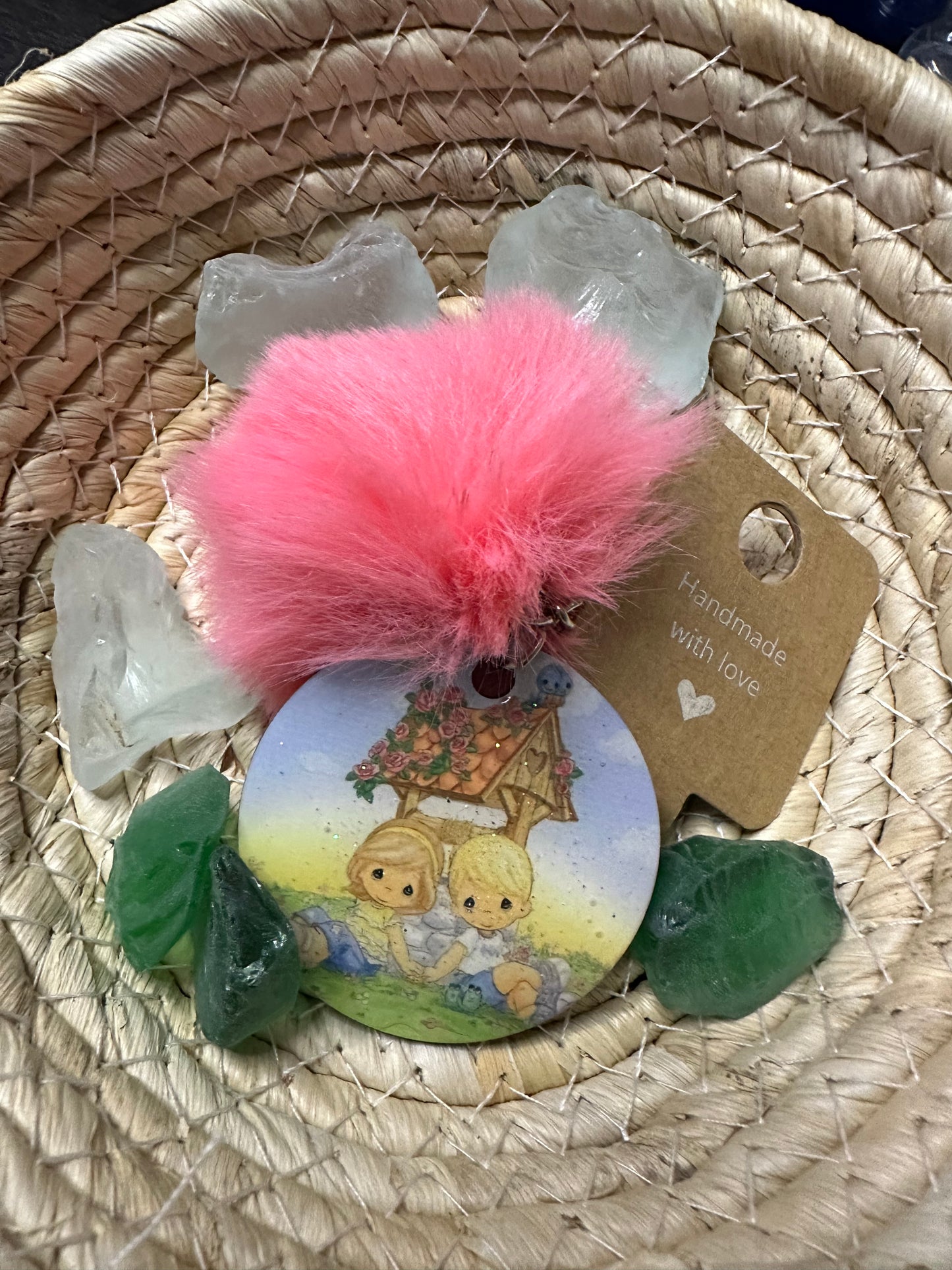Precious Moment Pom Pom Keychain