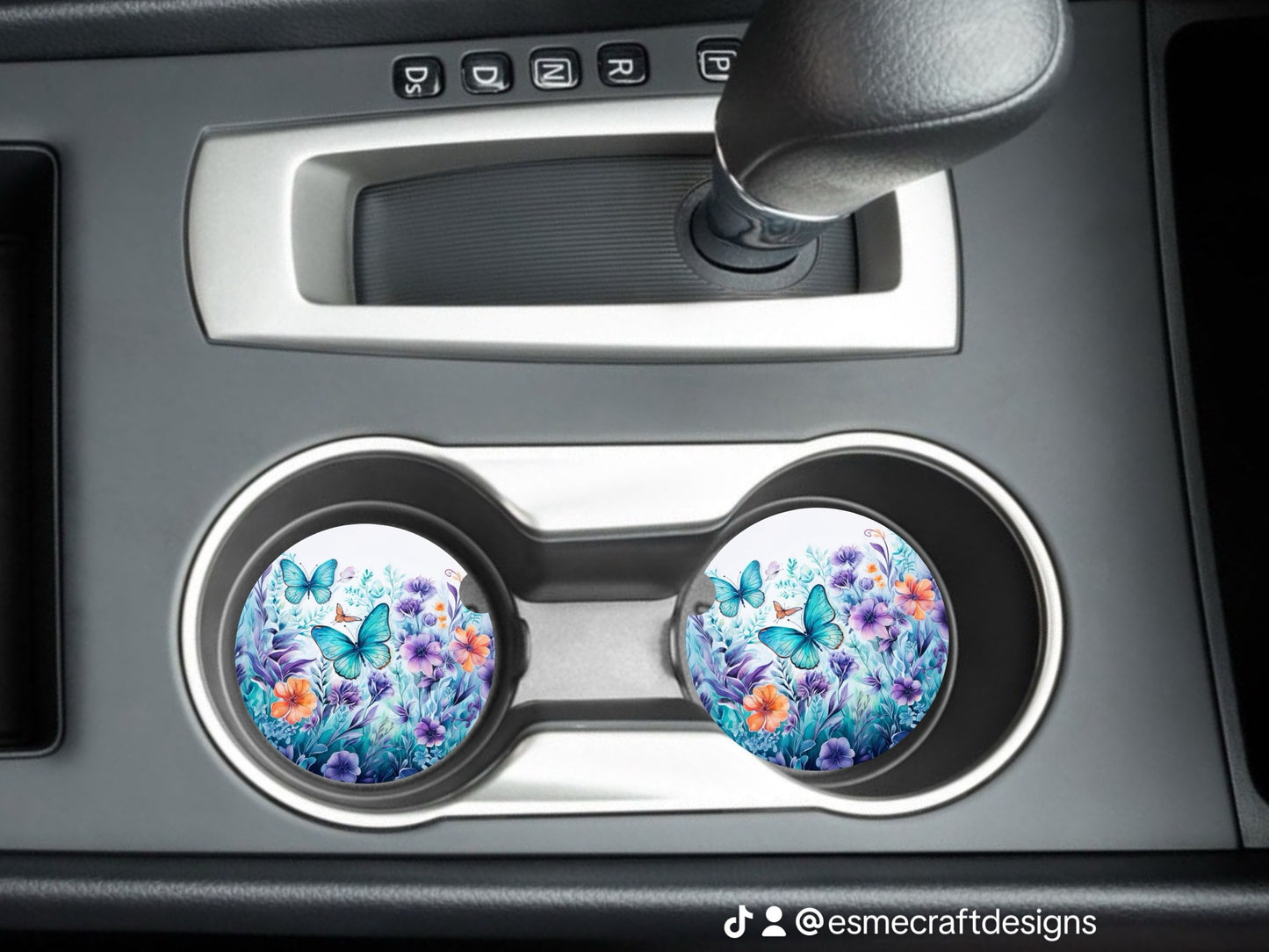Butterflies Car Coasters, neoprene material, car accessory