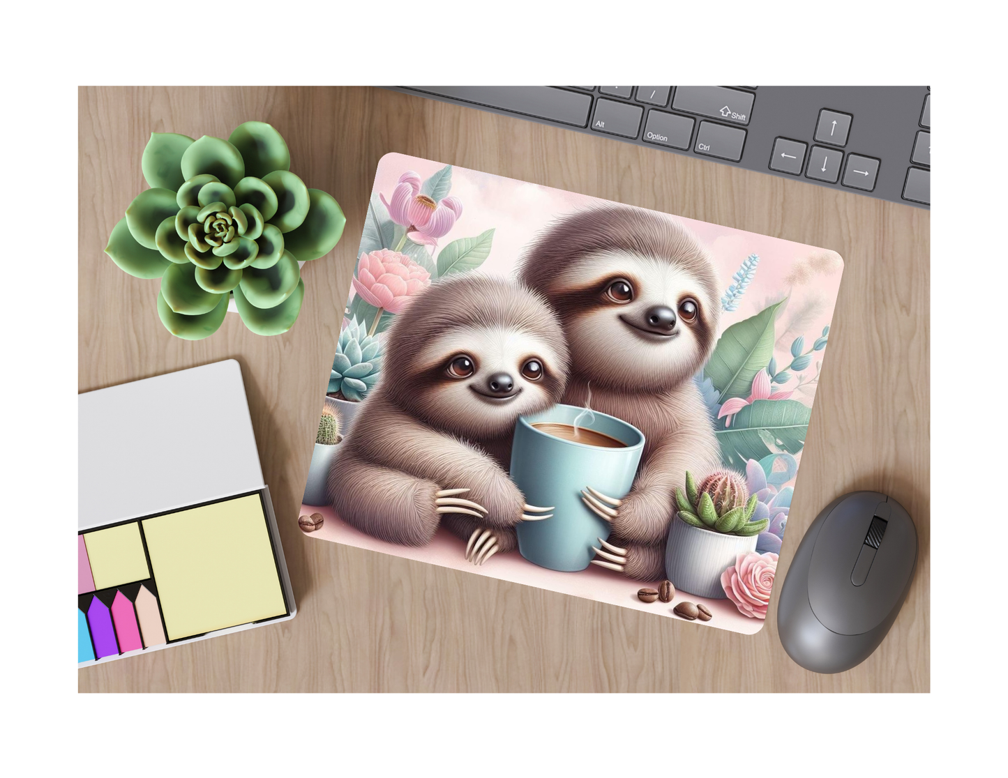 Sloths Design Mouse Pad, custom made