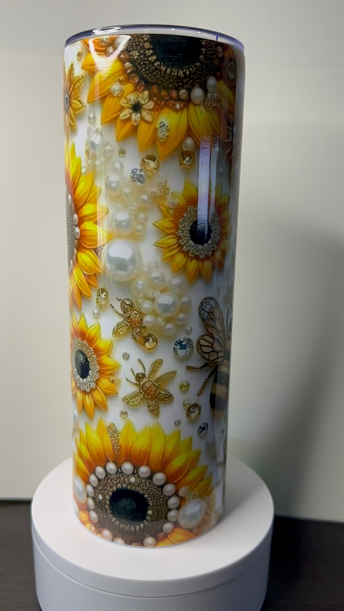 Strawberry Delight Custom Tumbler, 20 oz skinny tumbler, drinkware