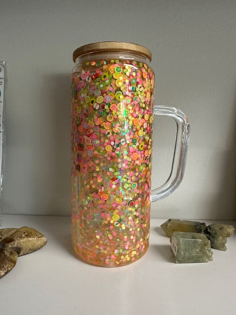 Fruit Confetti Snow Globe Glitter Tumbler