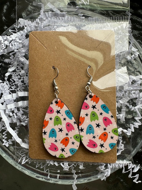 Spooky Ghost Earrings, Fashion Design, Teardrop Earrings