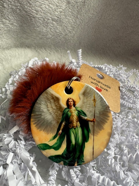 Angel's Pom Pom Keychain