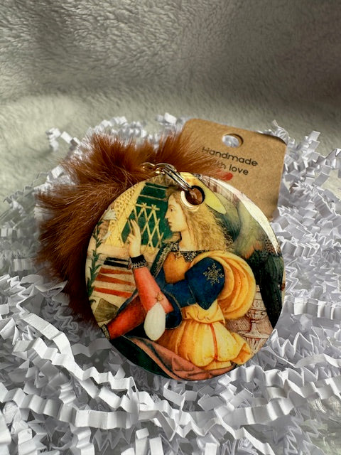 Gardian Angel's Pom Pom Keychain