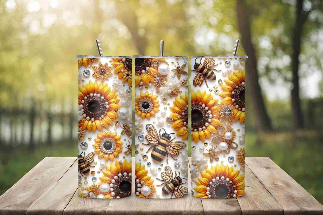 Sunflower & Bees Tumbler