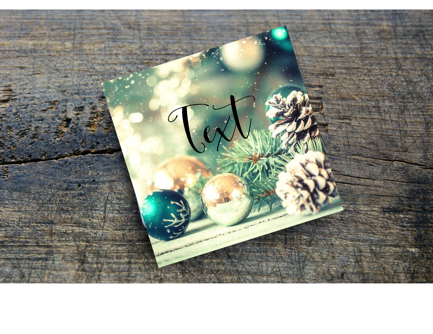 Holiday Home Coasters, Personalized, Green, set of 4