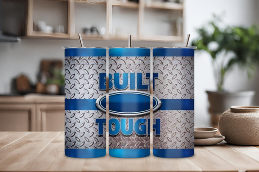 Built Tough Dad Custom Tumbler, 20 oz skinny tumbler, drinkware
