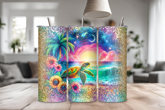 Sea Turtle Tumbler, 20 oz skinny tumbler