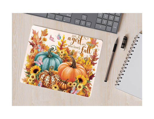 Just a Girl Who Loves Fall Mouse Pad, custom made