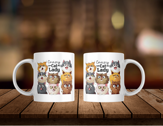 Crazy Cat Lady Mug, 11 oz mugs, drinkware