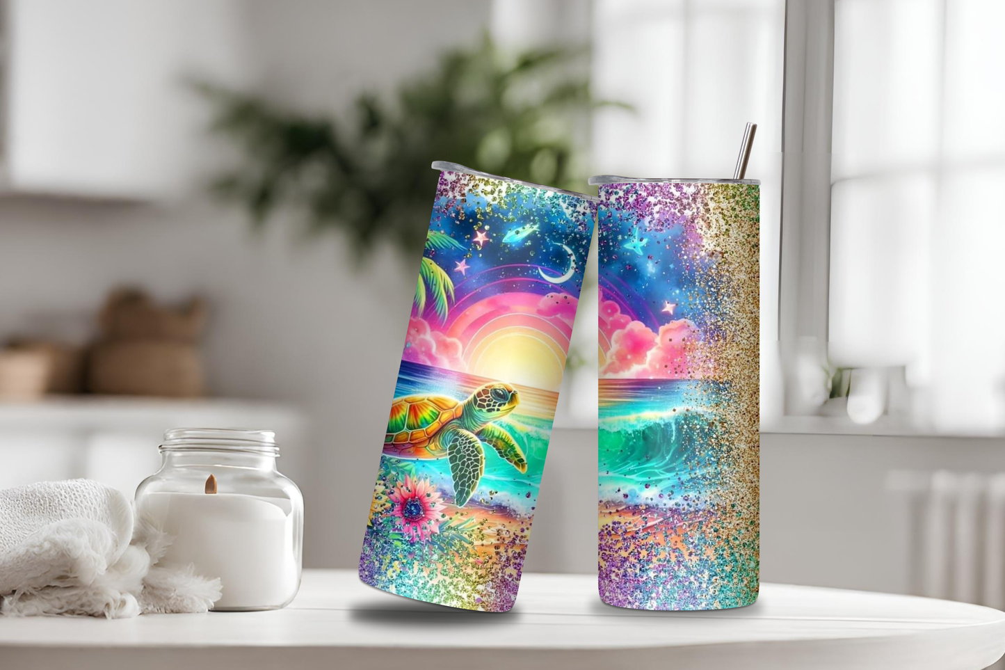 Sea Turtle Tumbler, 20 oz skinny tumbler
