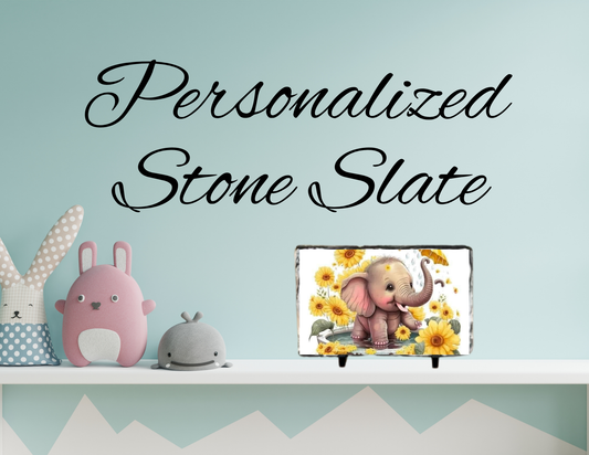 Rectangle Stone Slate, Personalized, 7" x 5" size