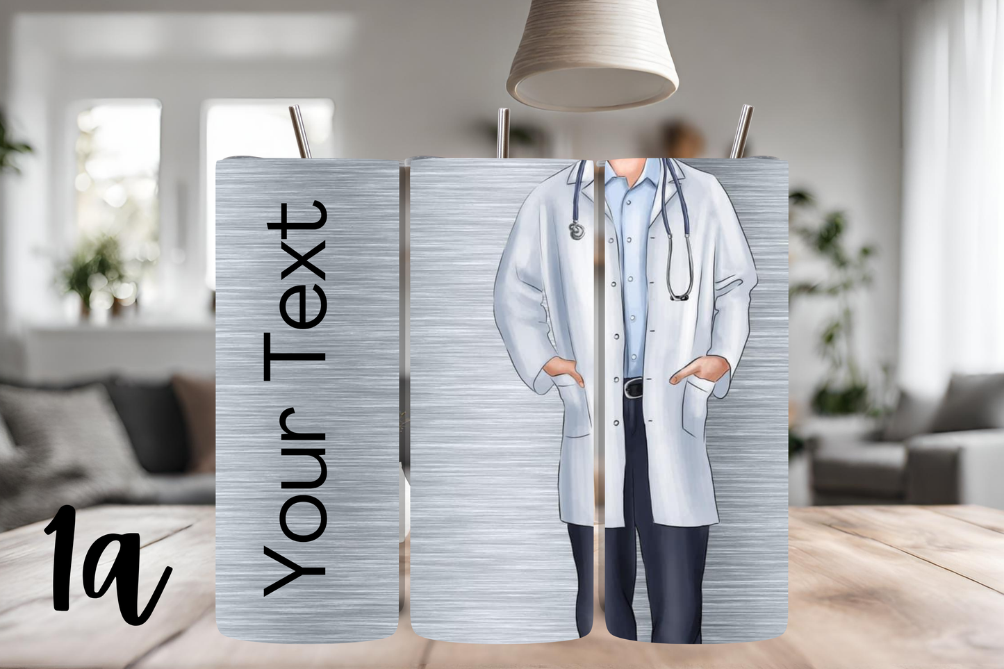 Doctor Tumbler, Personalized, 20 oz skinny tumbler, custom tumbler, drinkware