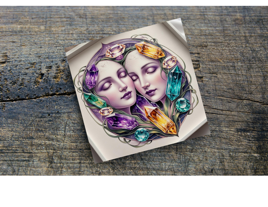 Crystals & Moon Home Coasters