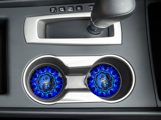 Jing & Jang Car Coasters, neoprene material, car accessory