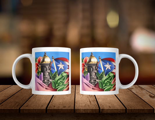 Puerto Rico Island Mug, 11 oz mugs, drinkware