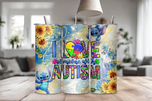 Autism Awareness Tumbler, 20 oz skinny tumbler