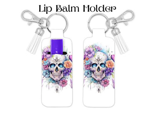 Colorful Skull Lip Balm Holder