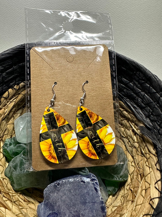Faith Cross Drop Earrings, fashion accessory