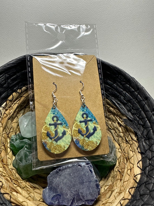 Ocean Anchor Earrings, fashion accessory