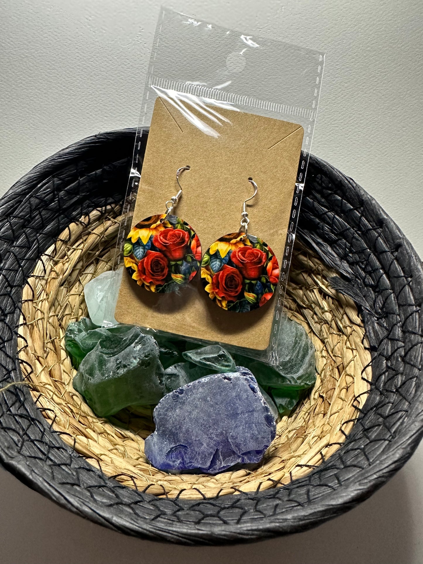 Roses Circle Earrings, fashion accessory