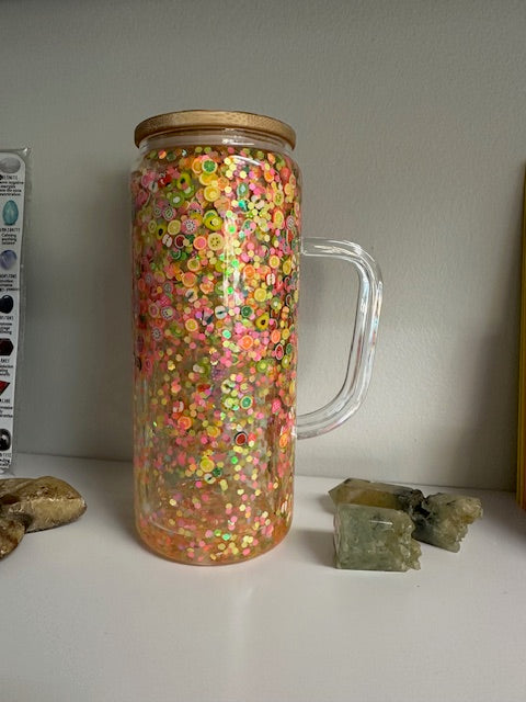 Fruit Confetti Snow Globe Glitter Tumbler