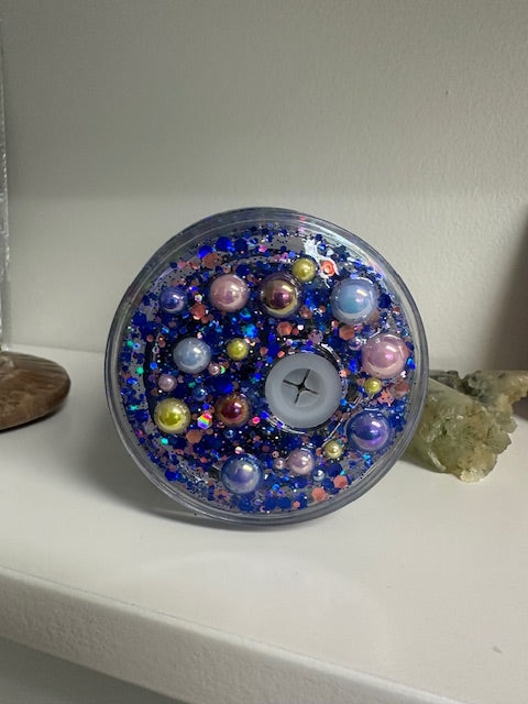 Flower Snow Globe Glitter Tumbler